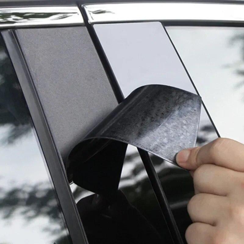 Fit Volvo XC90 2003-2014 6pcs/set Window Center Pillar Film Trim Cover B C Posts Sticker Column Car Accessorie
