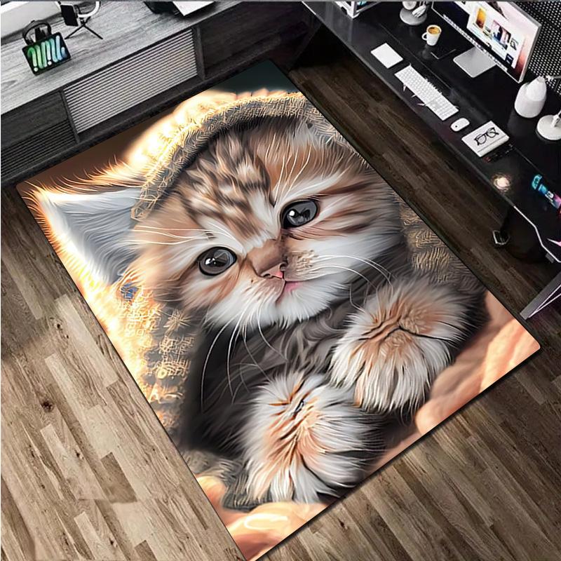 Cat Rug - Home carpet Office Decorative Carpet For Living Room Bedroom Door Mat Floor Rug Computer Chair Area Rug