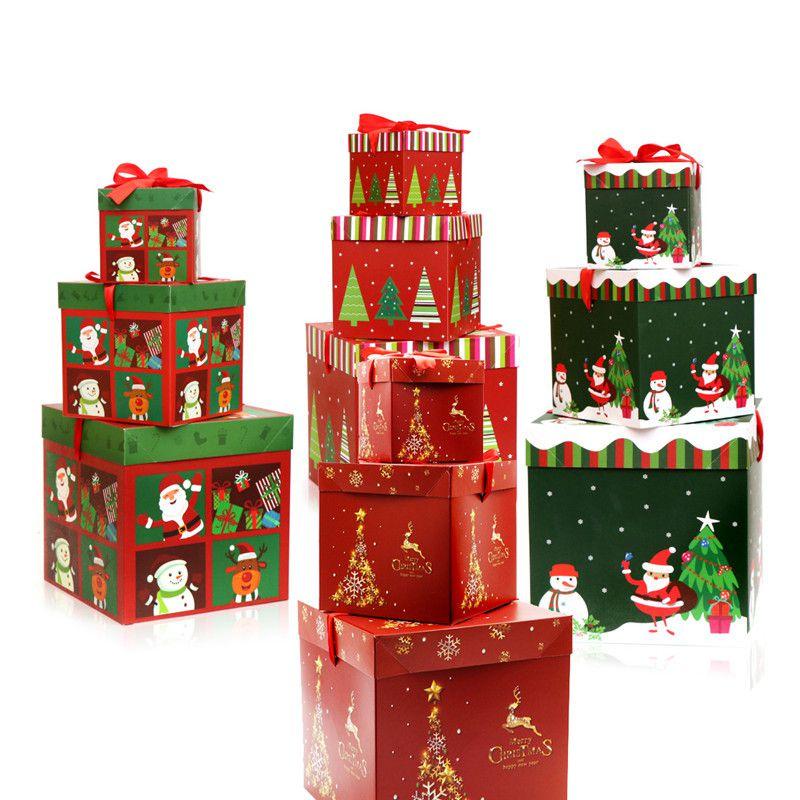 Premium Große Weihnachtsgeschenkbox mit Deckel und Schleife Perfekt für Weihnachtsgeschenke**