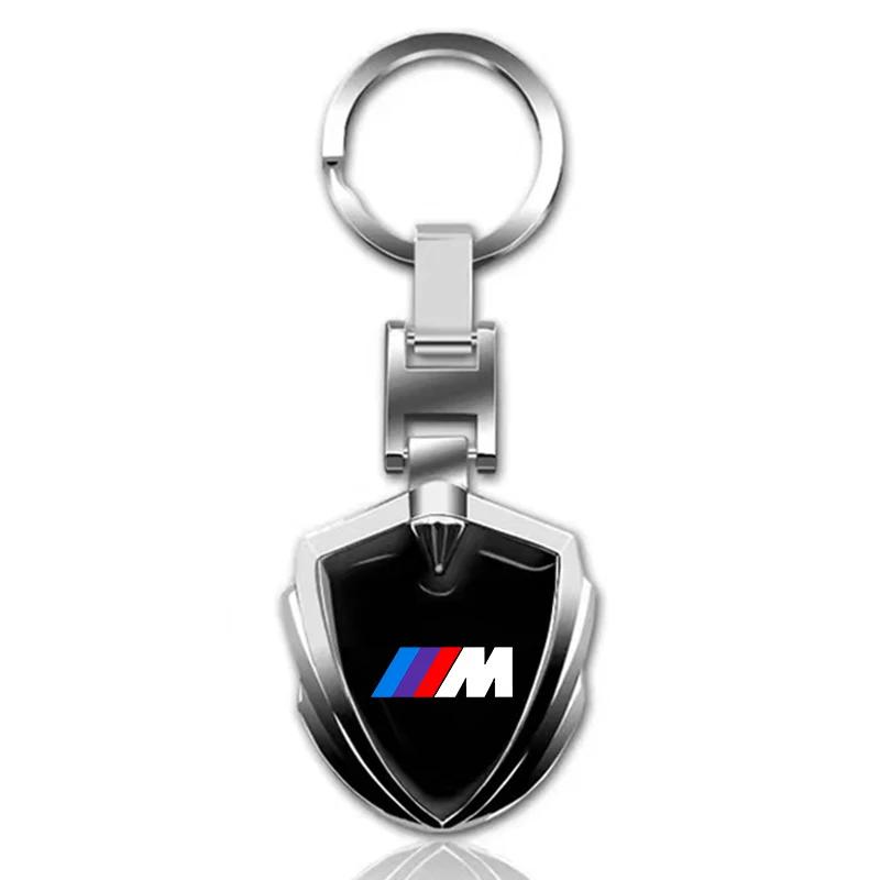1Pcs Car Emblem Stying Metal Key Rings Shield Shaped Keychain for BMW M E46 E90 E60 F10 F30 F20 E39 E36 X5 E70 F25 F15 E53 E92