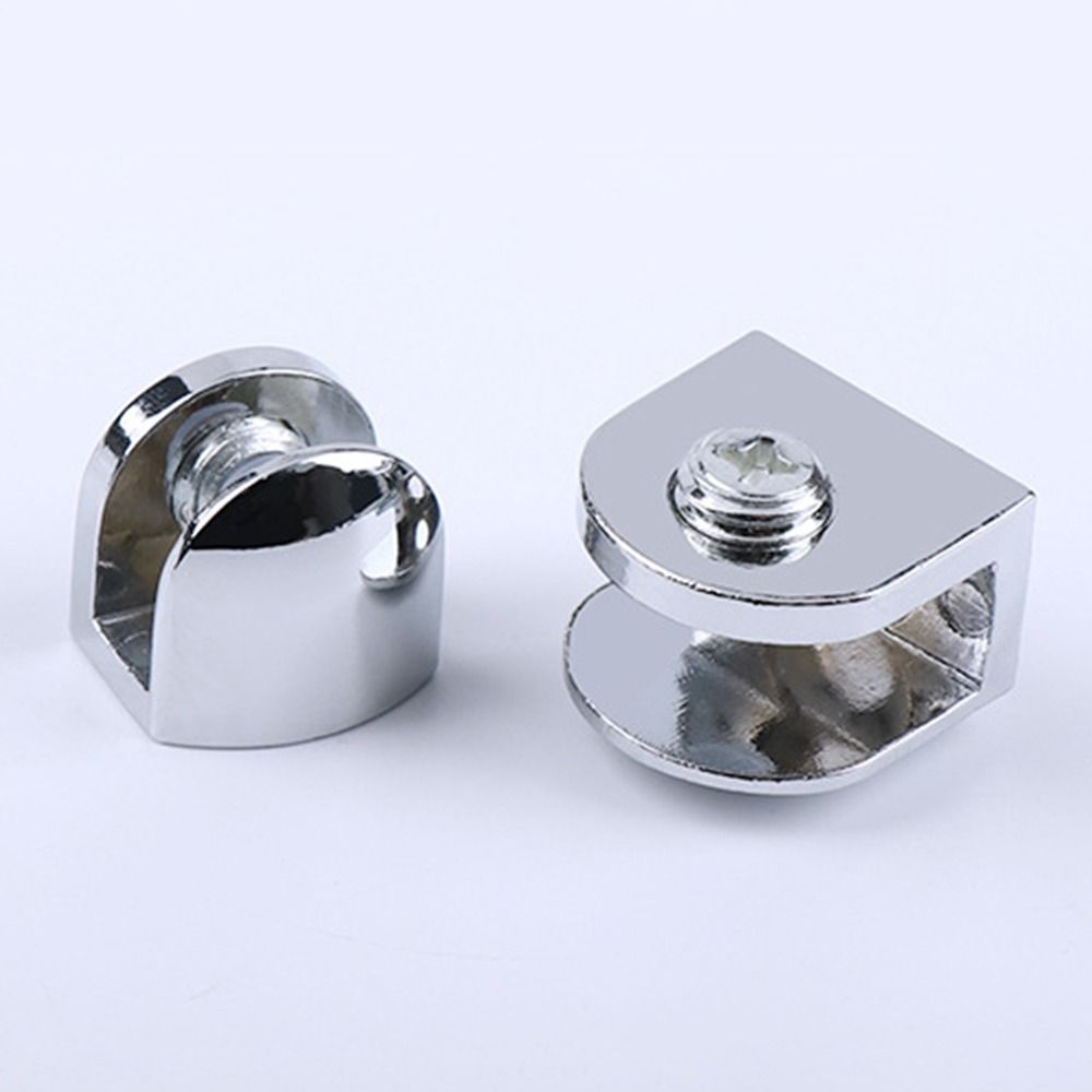 1Pc Zinc Alloy Nickel Finish For 6-12mm Shelves Clips Panel Bracket Shelf Holder Support Glass Clamp