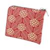 Inden Coin Purse F Coin Purse 08 Deerskin Red X White Lacquer Hydrangea Pattern 1008-13-174