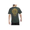 Vintage Print Loose Fit Pullover Short Sleeve T-Shirt Men Tops Canyon-Green HJ6544-341