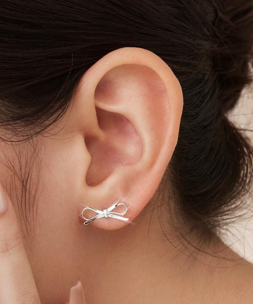 Has Hu009 Ribbon Bow Mini Earrings