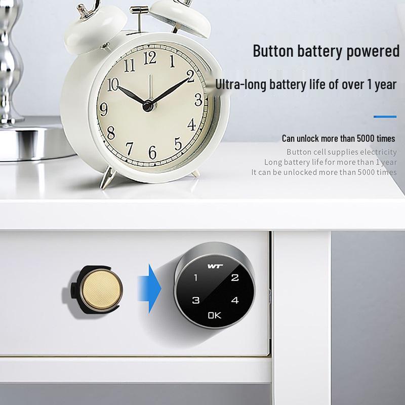 Smart Fingerprint Cabinet Lock for Drawers, Office Desk, Wardrobe, Shoe Cabinet, and Bedside Table