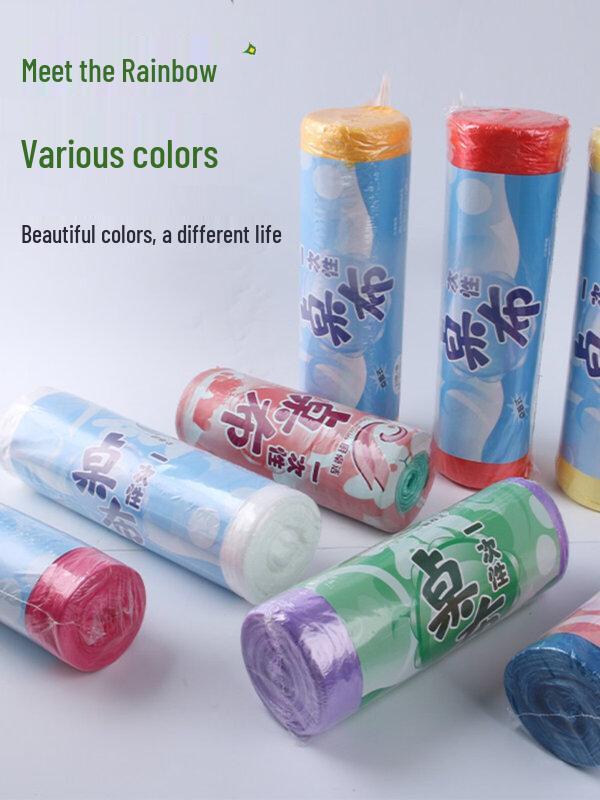 ZISIZ Thickened Rectangular Disposable Plastic Tablecloth