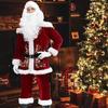 Costume di Carnevale Caldo da Uomo Babbo Natale Outfit da Babbo Natale per Adulti Set Costume Cosplay Rosso per Evento Festivo Raduno a Tema Cosplay