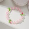 Japan Korea Sweet Tulip Bracelet for Women Elegant Candy Color Beaded Elastic Rope Flower Bracelets Girls Party Jewelry Gift