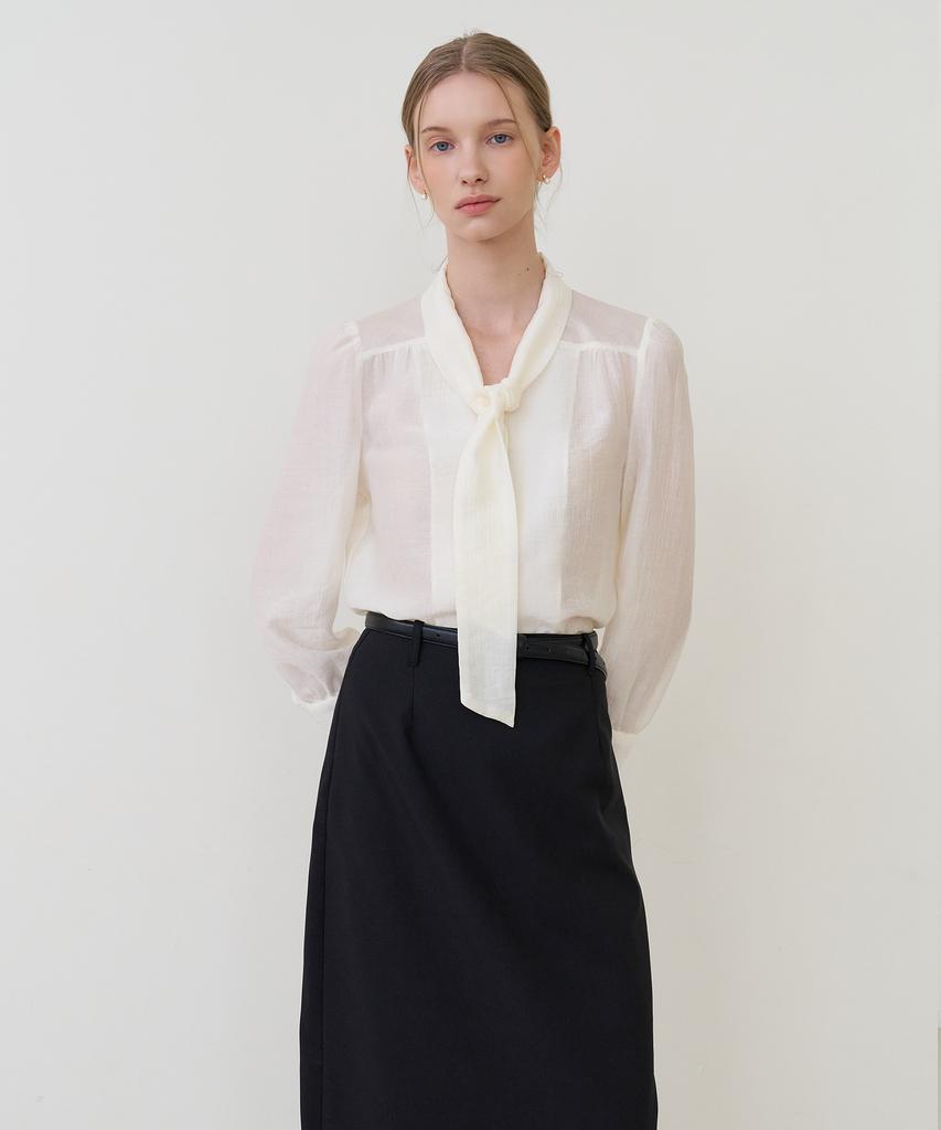 Bye Bye Seop Back Slit Skirt Black [T61]