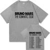 Bruno Mars The Romantic 2026 Tour T-shirt Bruno Mars T-shirt Unisex Ungdom och Vuxen T-shirt Konsertkläder Bomullskomfort Snygga Toppar