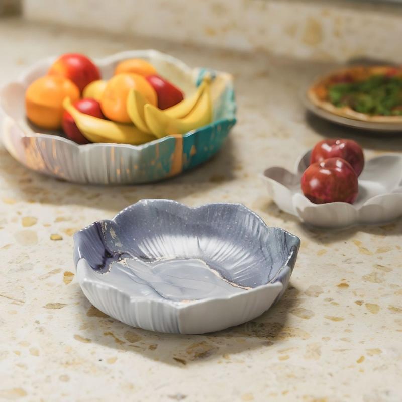 Flower Shaped Storage Tray Mold Epoxy Mould for Handmade Decoration and Gift Making Projects Display Dish Accessories