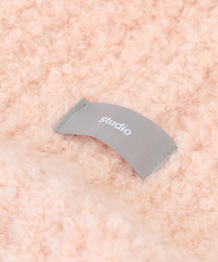 Eondeokeonteulolseutyudio Winter Ribbon Boucle Beanie Ribbon Beanie / Mohair Boucle / Pk