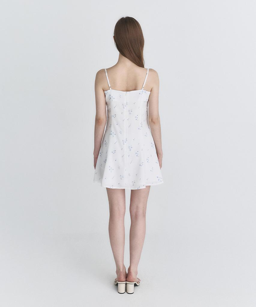 Not Your Rose Floral Flare Dress (White)