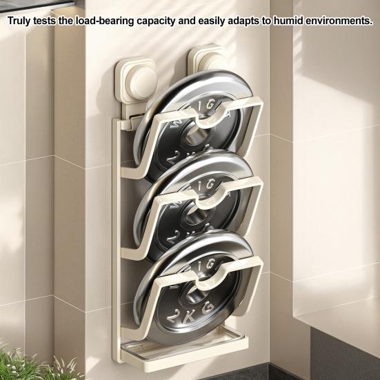 Wall-Mounted Pot Lid Holder Suction Cup Kitchen Pot Lid Organizer Pan Lid Storage Rack with Removable Drip Tray for Cutting Board