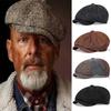 Retro Newsboy Caps Men Octagonal Hats British Painters Hats Autumn Winter Berets Herringbone Flat Caps Hip Hop Berets Gorras