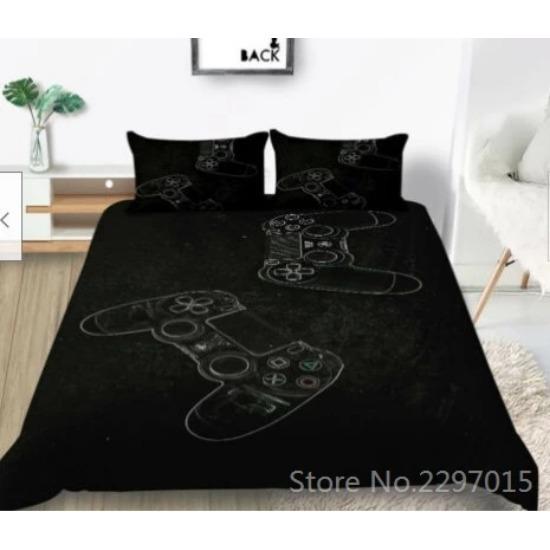 Mode Zwart Familie Spel Gamepad 3d Beddengoed Set Volwassenen Kinderen Cadeaus Kussensloop Dekbedovertrek Sets Slaapkamer Decor King Beddengoed Sets