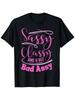 - - Women'S Inspirational T-Shirt, Featuring a Charming And Elegant Design In Pink And Black. Made F