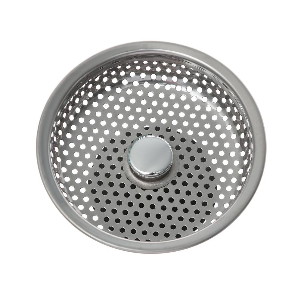 Waste Drainer Stainless Steel Mesh Colander Plug Filter Basket Food Hair Stopper Sink Strainer