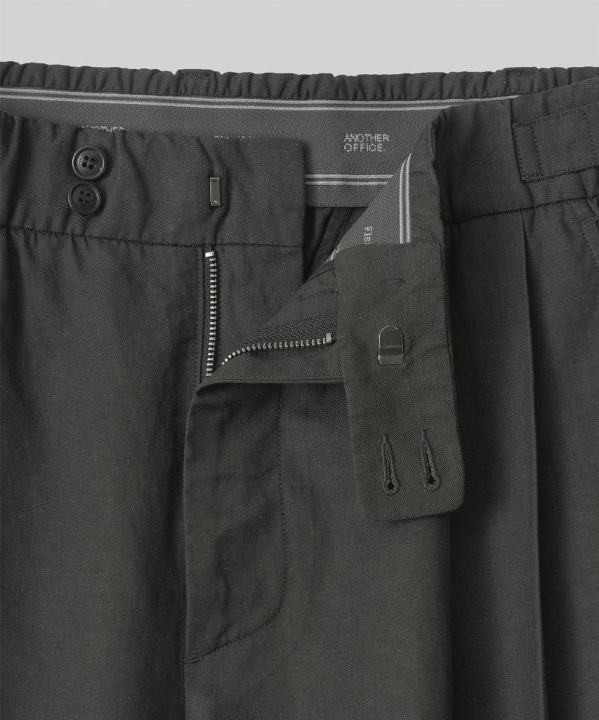 ANOTHER OFFICE Santiago Linen Pants Flexible (Almost Black)