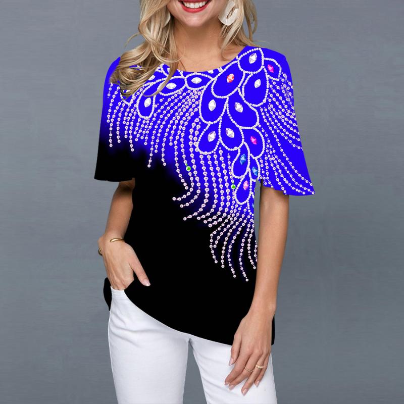 2022 Summer Women's T-shirts Fashion 3d Print Short Sleeve Tops Female Vintage Clothing O Neck Oversized Tees Harajuku T Shirts