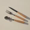 Halbholz Besteckset 3-teilig
