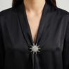 Elegant Star Brooch Pin Dress Shirt Accessory Zinc Alloy Rhinestones Jewelry Clothes Accessories Gift For Her