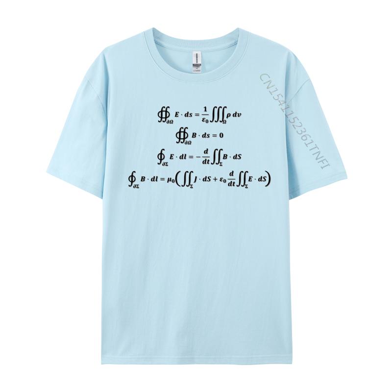 Vintage Tshirt Maxwell Equations Cotton Mens Tshirts Normal Tops Tees New Coming T Shirt Short Sleeve
