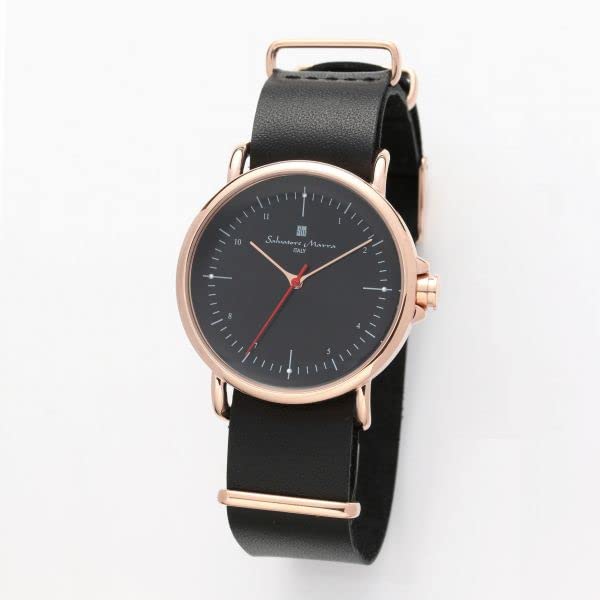 Genuine Salvatore Marra Watch Salvatore Marra Daily Life Waterproof Leather Strap NATO Type PGBK SM22104-PGBK [Item]