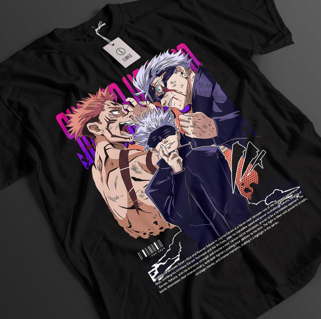 New Jujutsu Kaisen Shirt Gojo Satoru T-Shirt Sukuna Toji Top JJK Anime Unisex Tee