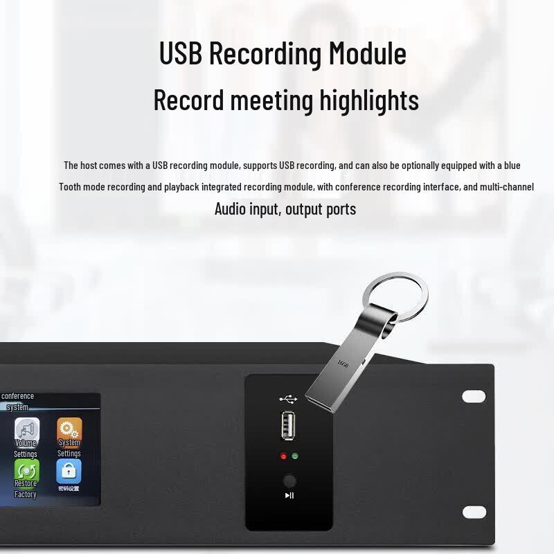 HuiDu HD-8200M Professional Wired Digital Conference System Microphone (CN Version)