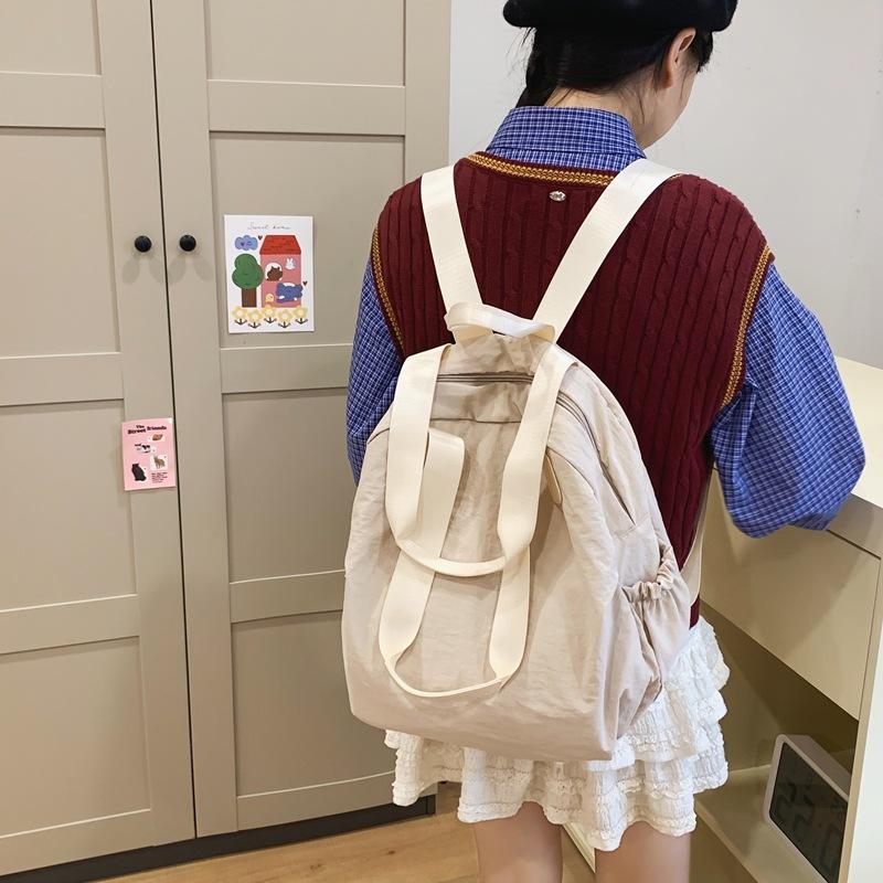 Schoolbag niche bag simple casual style women's bag large capacity backpack lightweight new shoulder bag multi-functional backpack tide