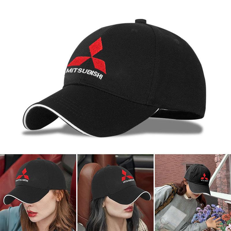 Outdoor Sport Running Adjustable Cap Car Baseball Cap Hat Badge For Mitsubishi ASX Lancer Pajero Outlander L200 Delica Eclipse