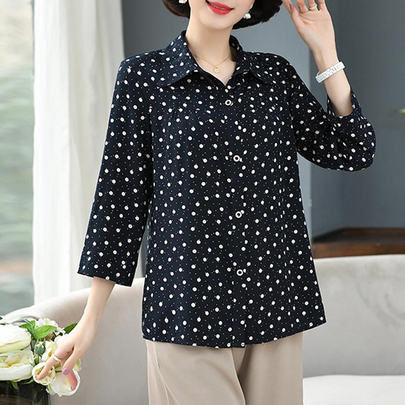 Elegante dametopper Summer Plus Size Casual Langermede skjorter