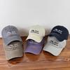 Show face retro small niche hat brim men's and women's soft top peaked cap korean hat curved cotton washed baseball