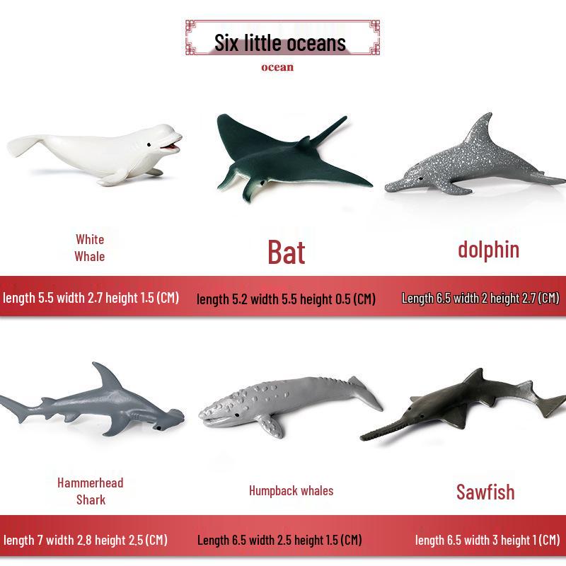 Ocean Crab Simulation Toy Set: Includes Hermit, Swimming, and Three-Spot Plastic Models
