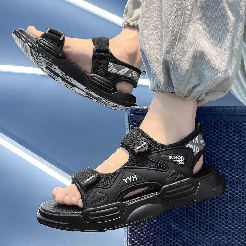 Soft Non-slip Male Shoe Outdoor Men's Sandal Expensives Buy Summer 2024 Daily Use Casual Open Toe Luxury H Designer Color Styles