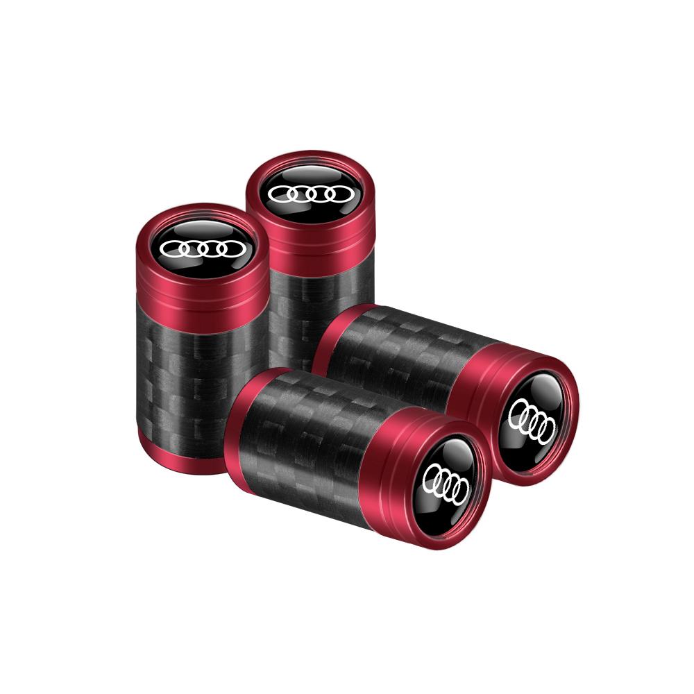 4Pcs Car Wheel Tire Air Valve Caps Stem Covers for Audi Quattro A4 A3 8V Q7 Q8 TT RS S Line 8P 8L A5 A6 A1 A7 A8 Q2 Q3 Q5