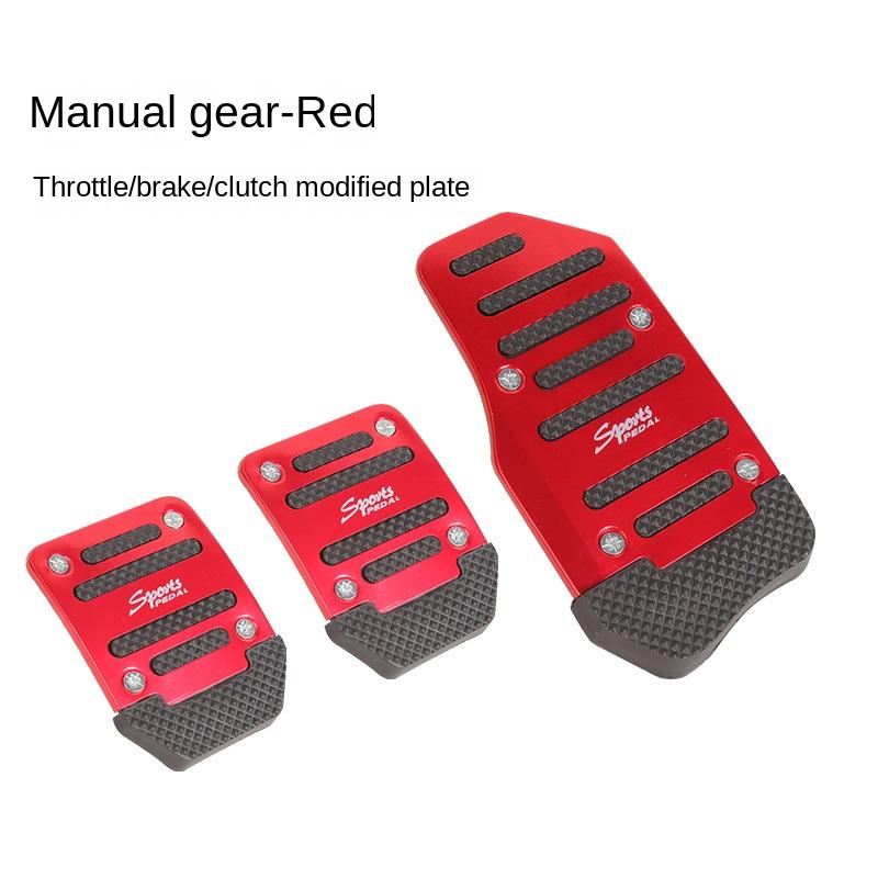 Universal Aluminum Automatic Transmission Car Pedal Cover Brake Fuel Gas Foot Pad Set Kit Pedals Non-Slip Pedals Brake Kit Parts