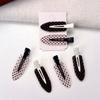 Zwart en Wit Azijnzuur Spoorloze Haarclip 2 Stuks Acryl Eendenbek Clip Zoete Pony Haarclip Haarclips Styling Tool Nieuw