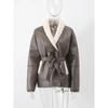 Vestes d'hiver épaisses en cuir peluche pour femmes, bureau, simple boutonnage, col rabattu, manteau surdimensionné, manches longues, pardessus, hauts