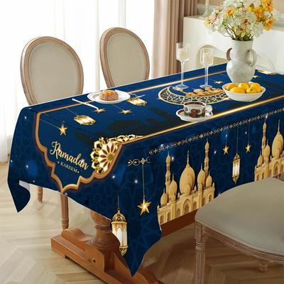 Temu Middle East Moon Festival Tablecloth Zhai Party Decoration Light Luxury Premium Sense Free Labeling Jit