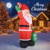 7.87FT Christmas Inflatable Toys Xmas Yard Lawn Home Decoration Santa Claus Gift Bag Xmas Home Supplies Ornament with LED Lights