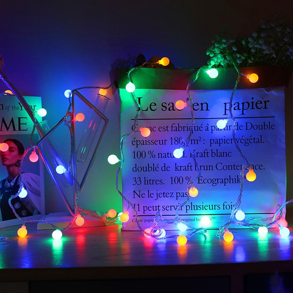 Ball Battery Box String Light Room Decoration Christmas Holiday Party Light Outdoor Camping Decorative Modeling Hanging