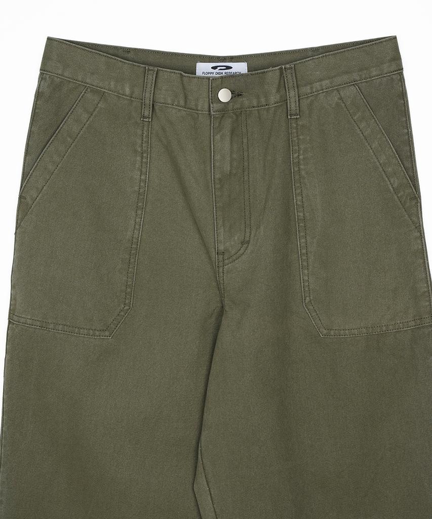 FDR Washed Canvas Pocket Carpenter Pants Khaki