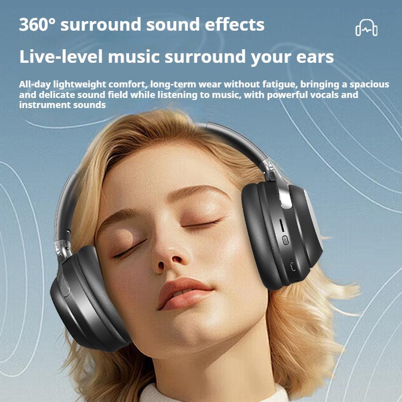 Subwoofer Gaming Headsets 360° Surround Sound Wireless Bluetooth Headphones Noise Reduction Sports Gamer Earphones With HD Mic