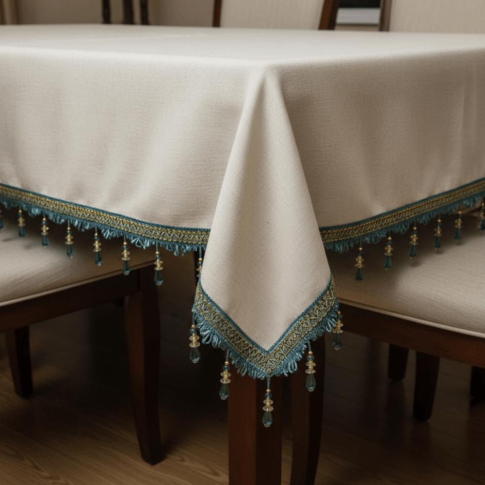 12M Textură țesută Franjuri vintage Ornament în formă de picătură Lanț Ciucure Panglică Tratament pentru fereastră