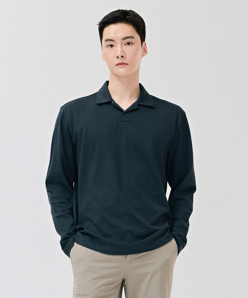 CHASECULT Men'S Open-Neck Collared T-Shirt-Dezk5106B0G