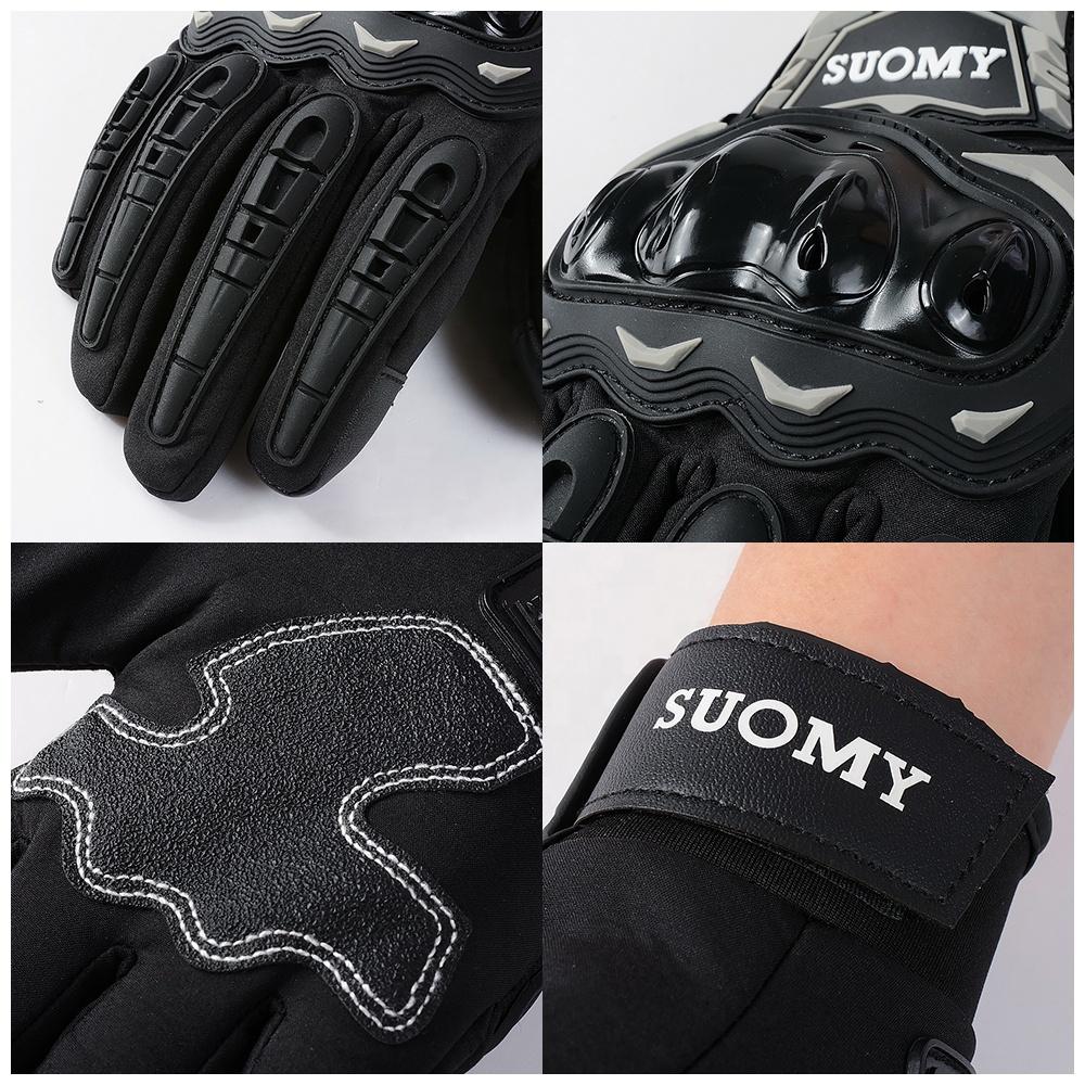 SUOMY Motorcycle Gloves Windproof Waterproof Guantes Moto Men Motorbike Racing Gloves Touch Screen Motocross Gloves Winter