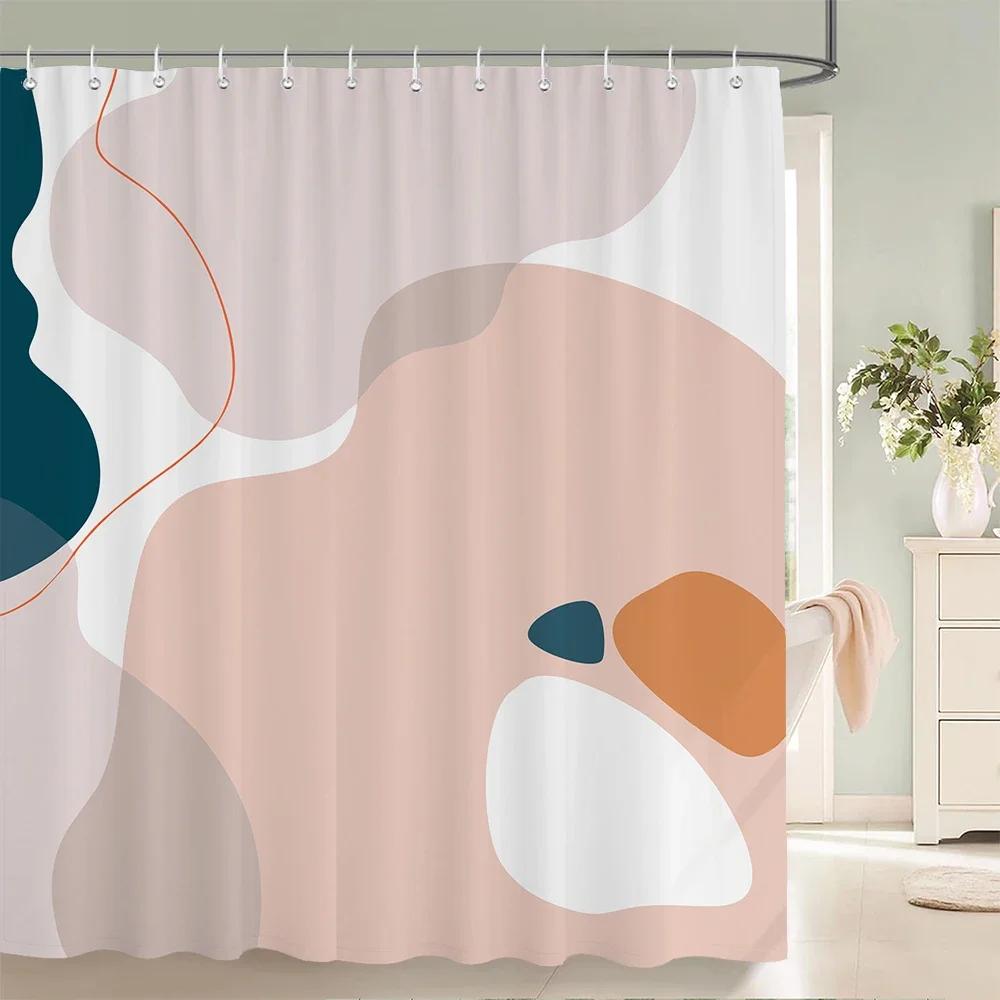 Blumen-Duschvorhang für Badezimmer, wasserdichter Polyester-Duschvorhang, Blumendruck, Vorhänge für Badezimmer, Dusche, mit Haken