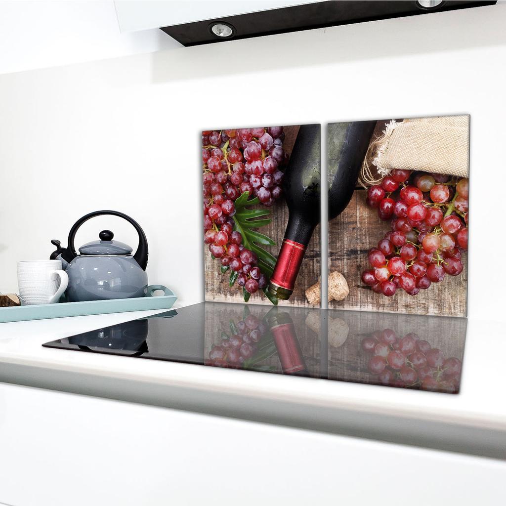 Glass Stovetop Protector 2x40x52 Wine